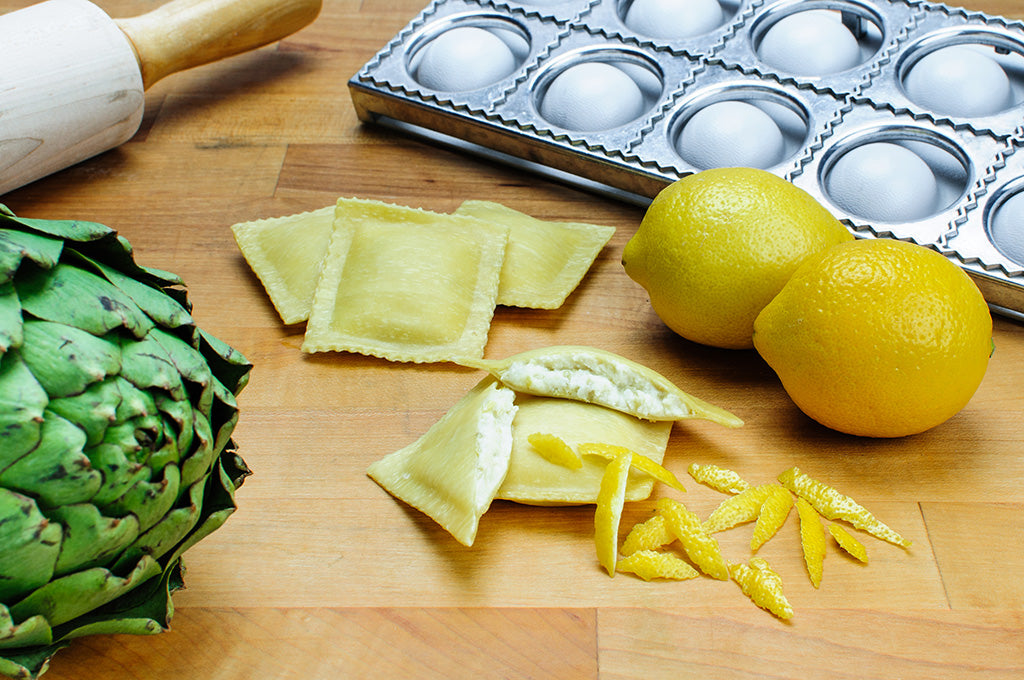 Pappardelle's Artichoke & Lemon Ravioli in Egg Dough