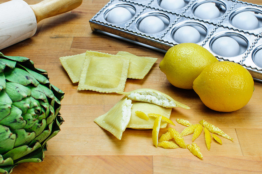 Pappardelle's Artichoke & Lemon Ravioli in Egg Dough