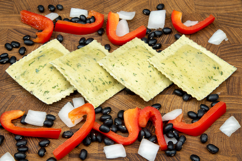 <b>Plant-Based</b> Black Bean Ravioli in Cilantro Dough - 12 PC, About 12 OZ