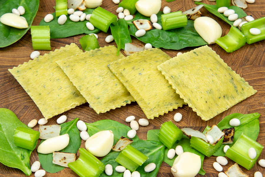 PAOW! - Plant-Based Chik'n, Cheese & Spinach Ravioli, 3lbs